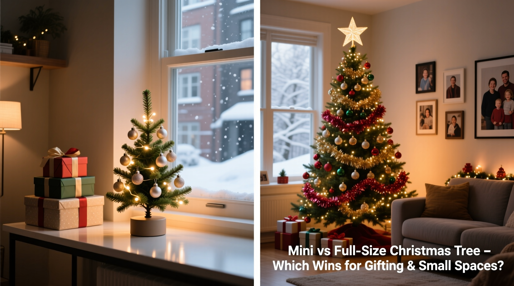 mini christmas tree vs full size which works better for gifting and small spaces
