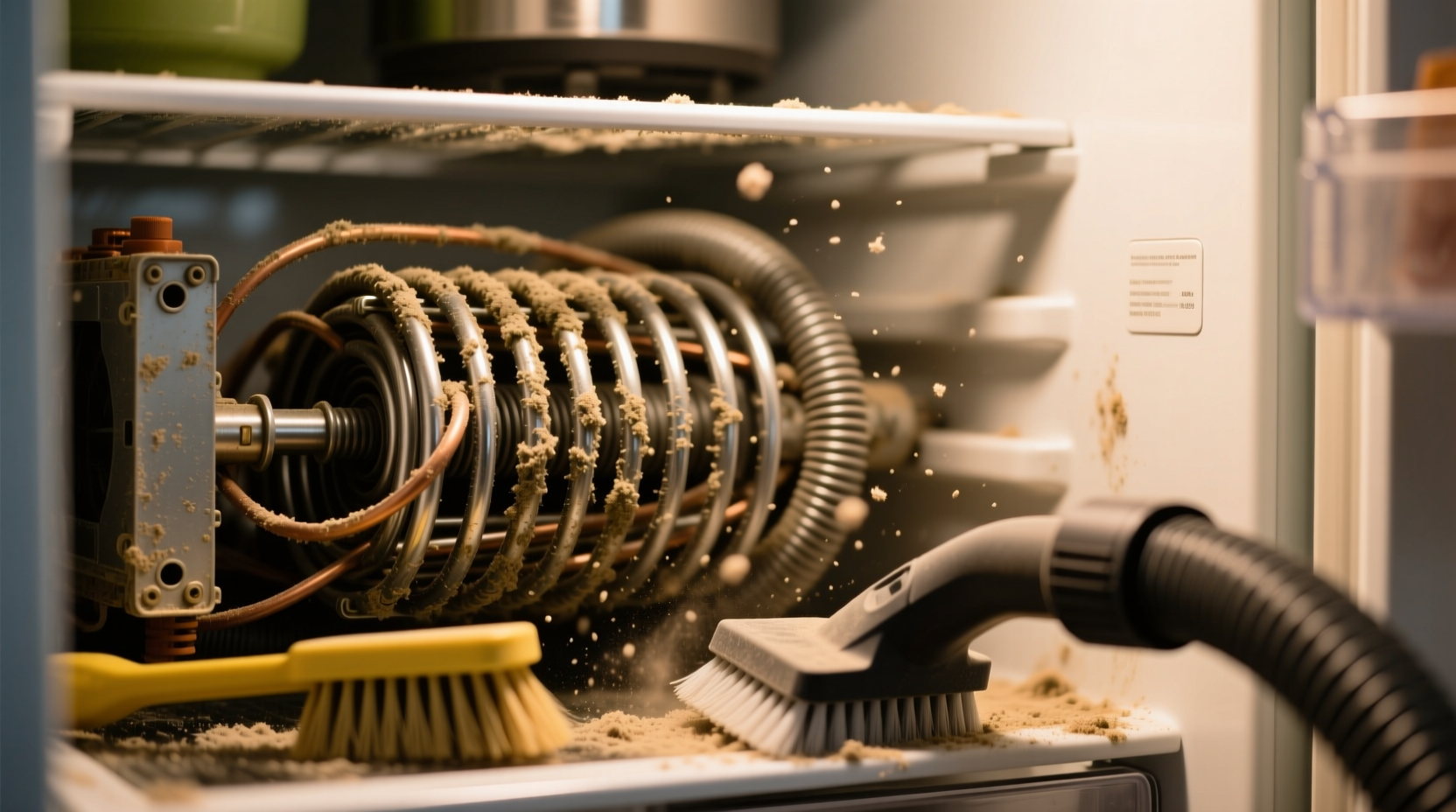 how to clean refrigerator coils