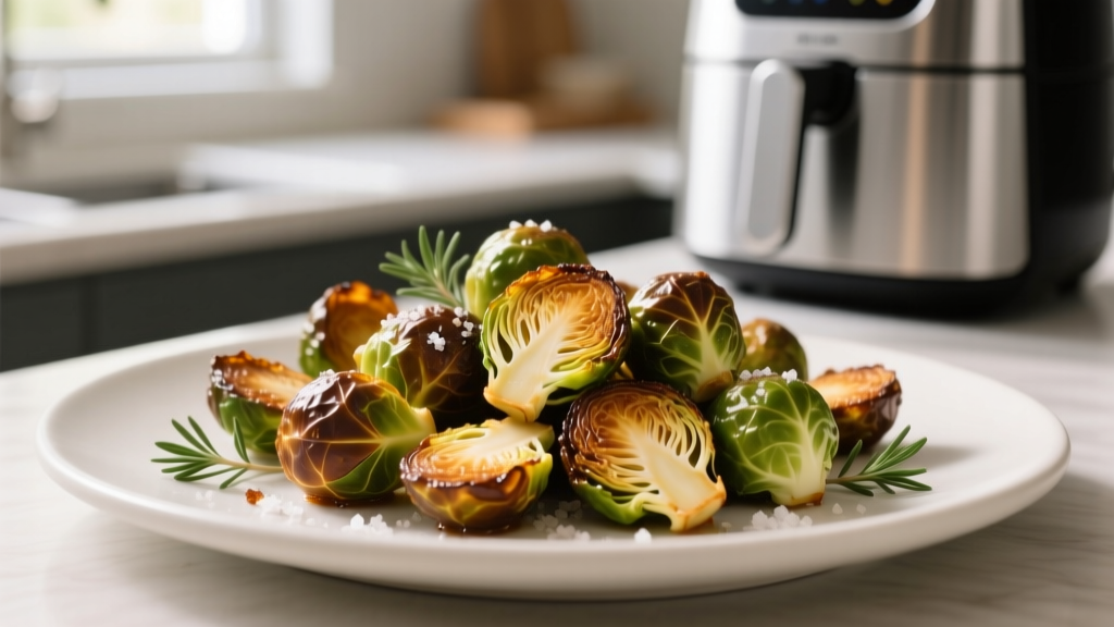 Crispy Air Fryer Brussels Sprouts (5-Min Prep!)