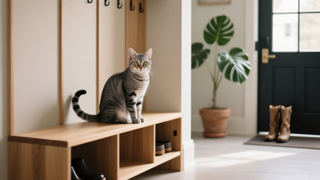 Why Cats Sit on the Mudroom Storage Bench