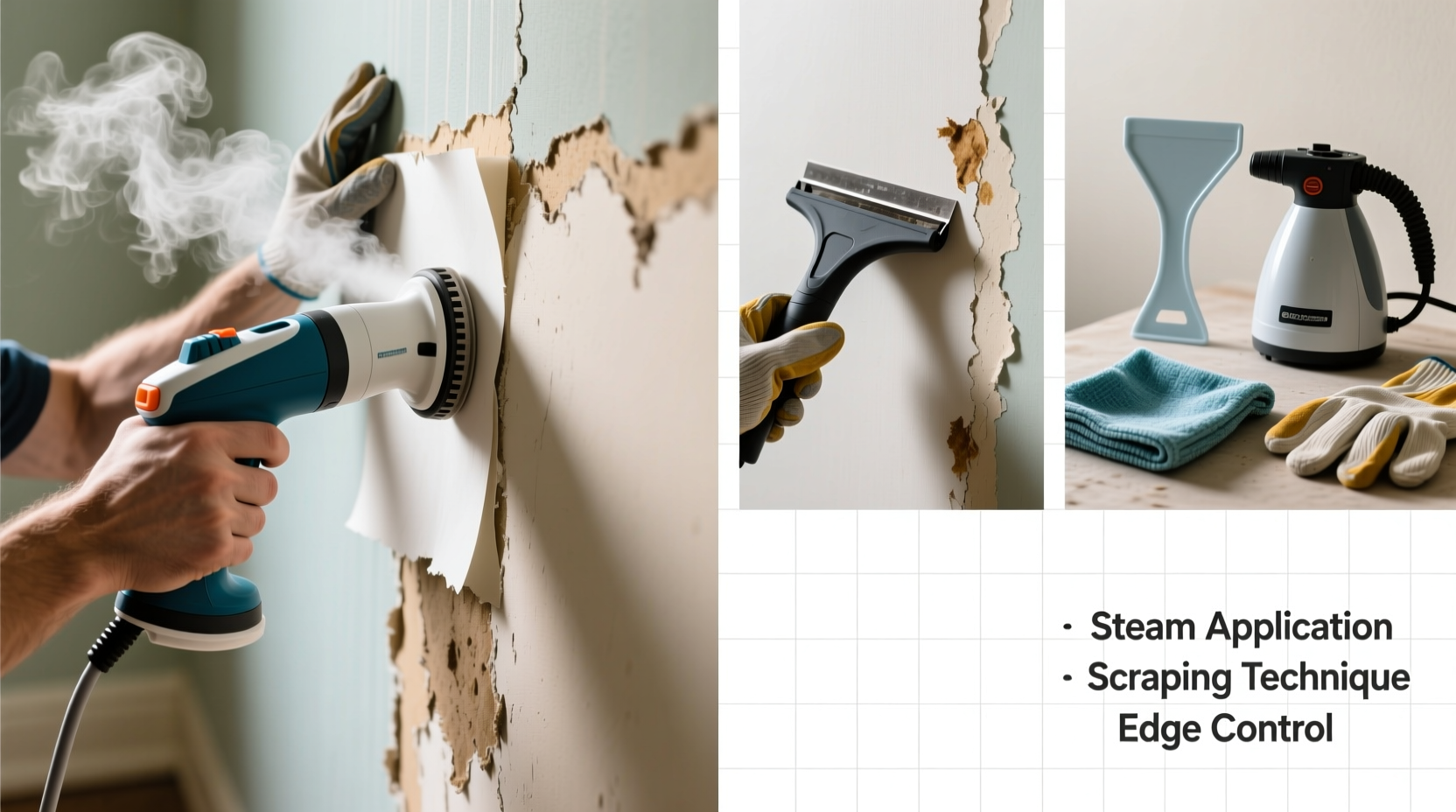 how to safely remove wallpaper without damaging drywall step by step