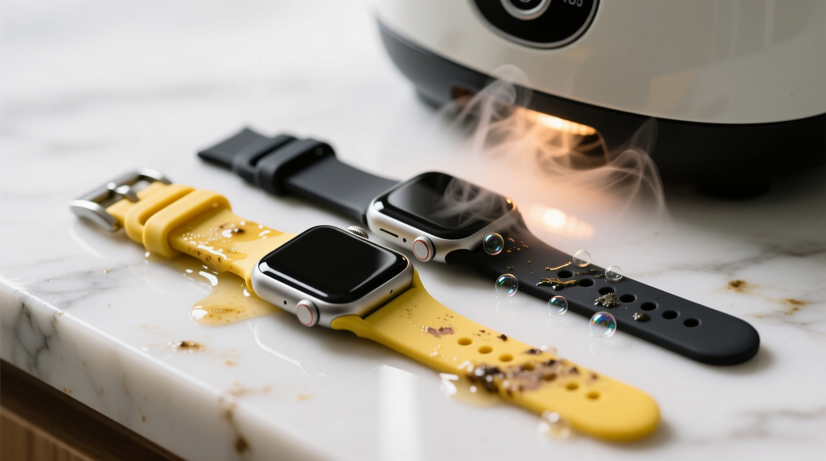 how to clean silicone watch bands after gym laundry