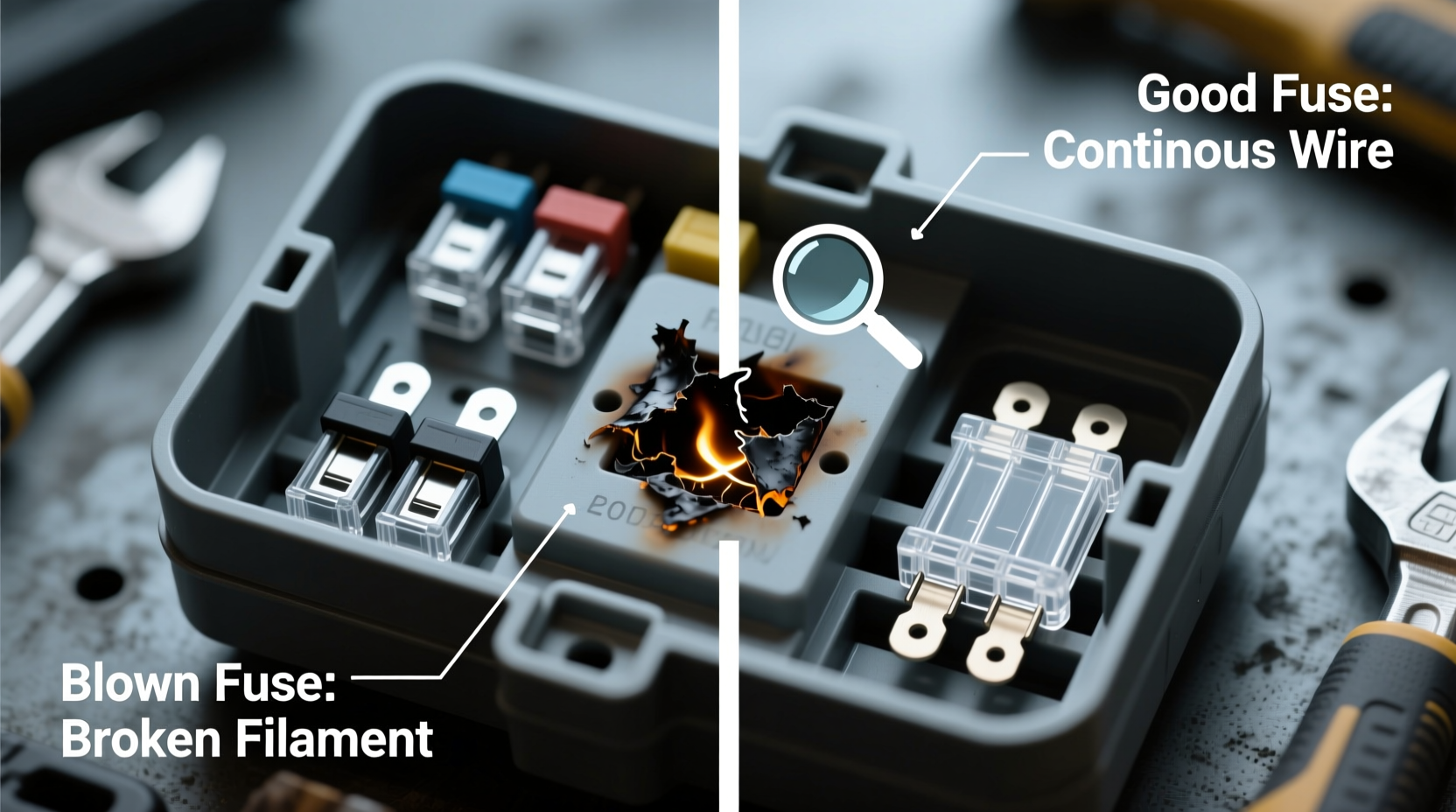 how do you tell if a car fuse is blown