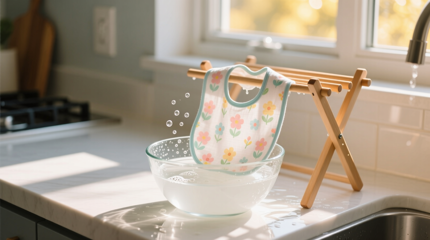 how to sanitize baby bibs without fading prints