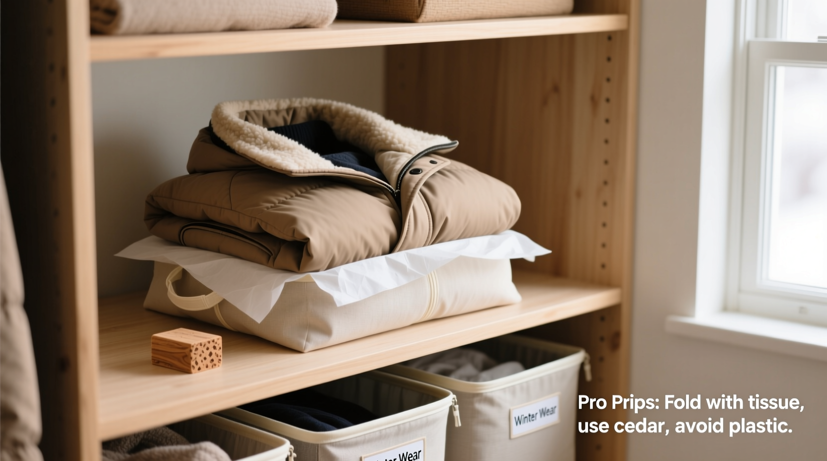 how to store winter coats to prevent moths and creasing