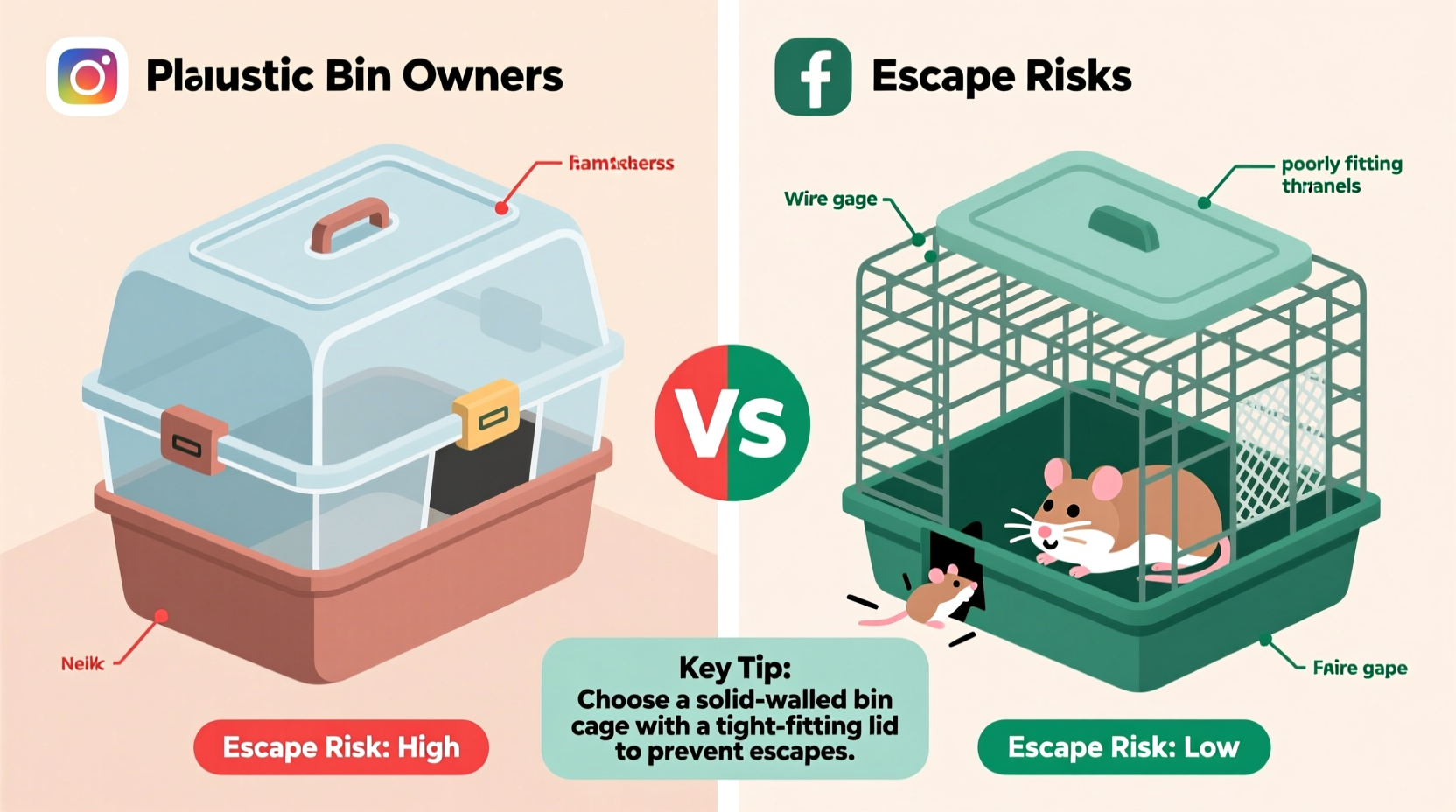 hamster bin cage vs wire cage escaping risks explained for new owners