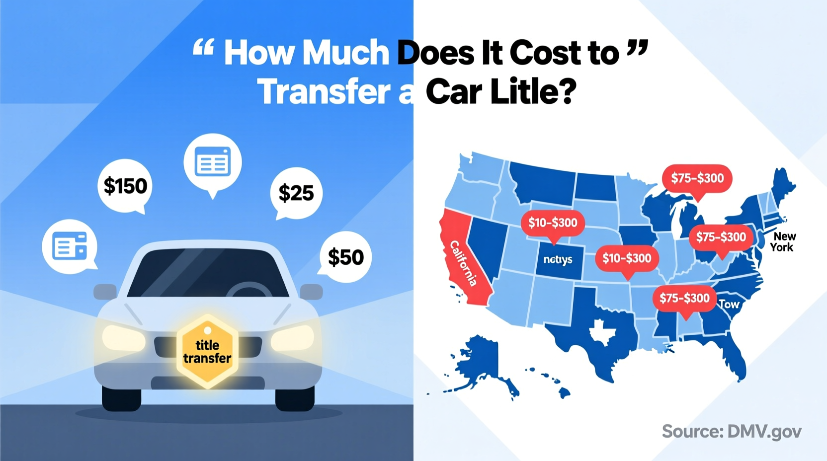 how much would it cost to transfer a car title