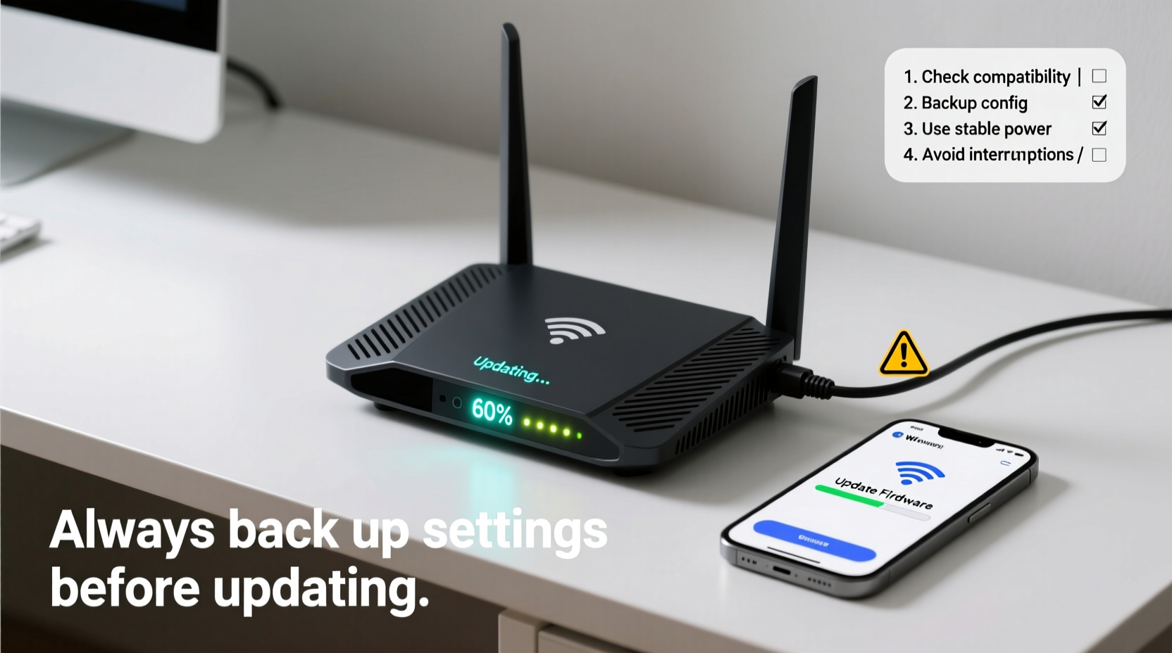 how to safely update router firmware without risking internet downtime