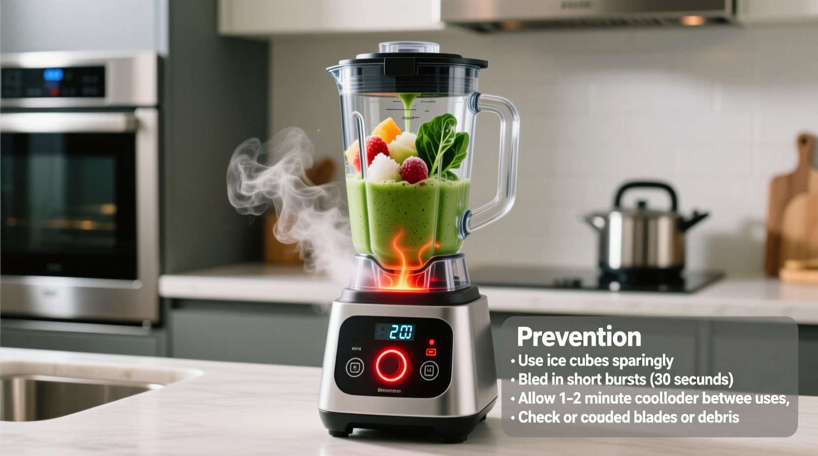 why does my blender overheat during smoothie prep and how to prevent it