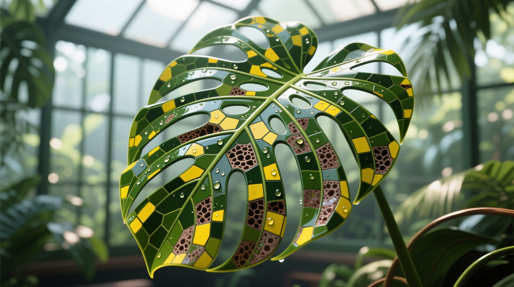 mosaic virus monstera