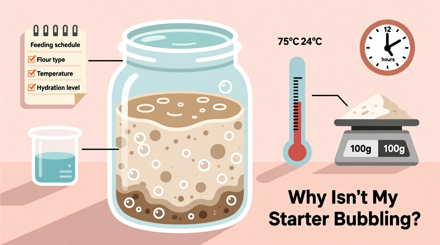 why is my sourdough starter not bubbling troubleshooting starter health