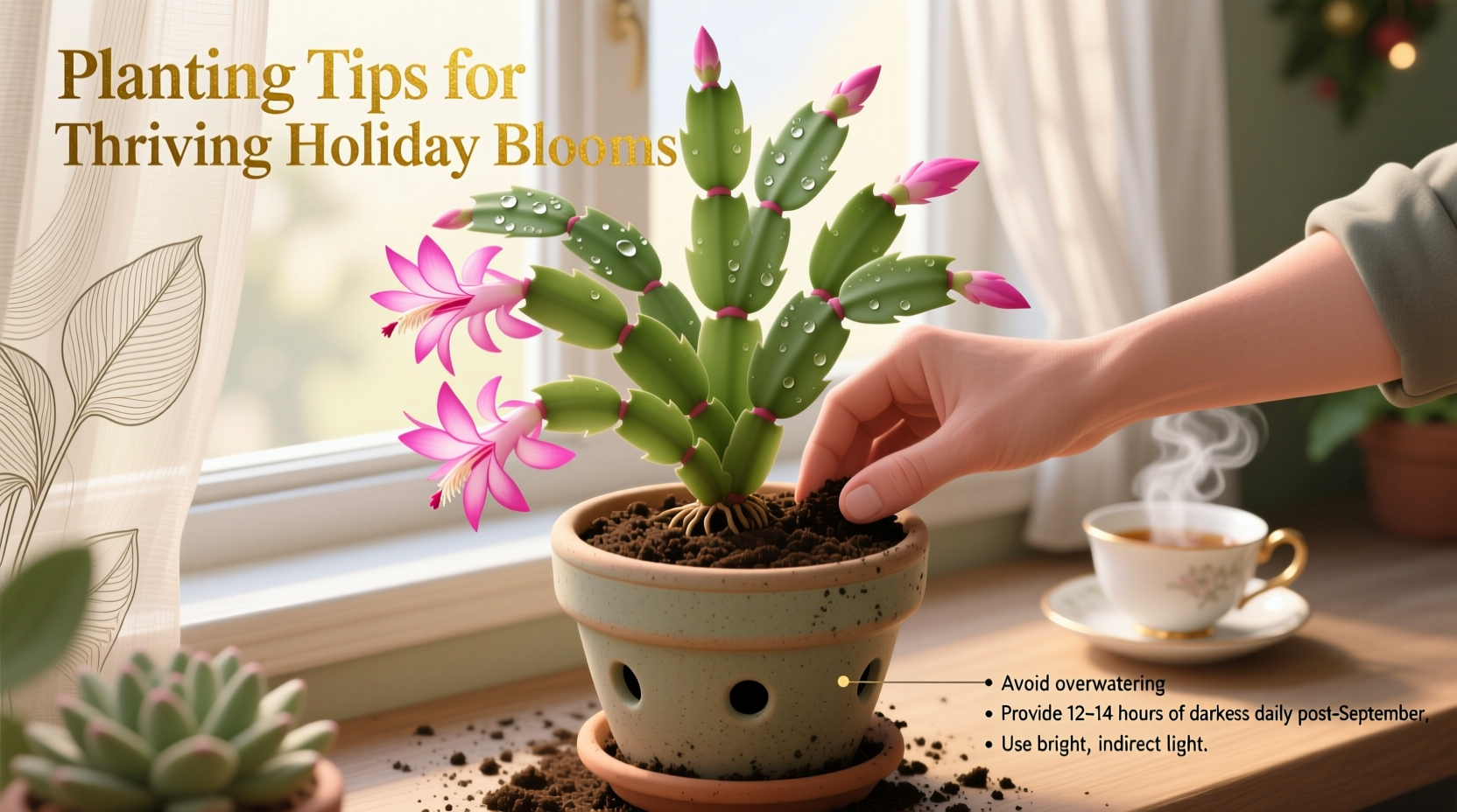 how to plant christmas cactus