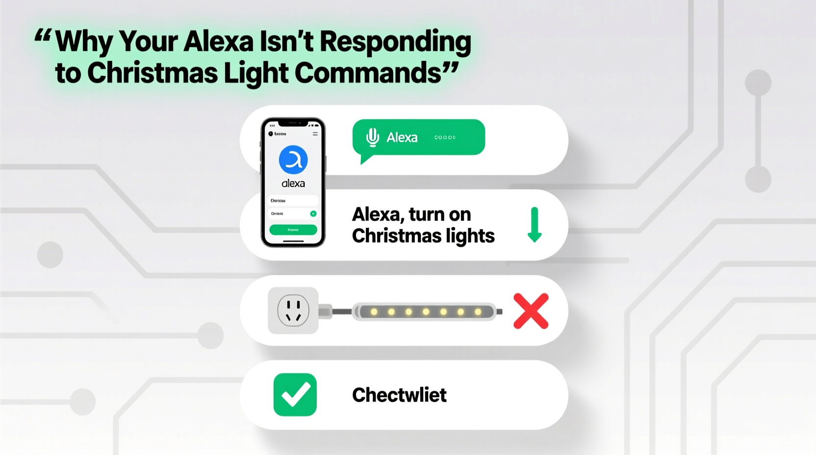 why does my alexa not respond to christmas light commands setup guide