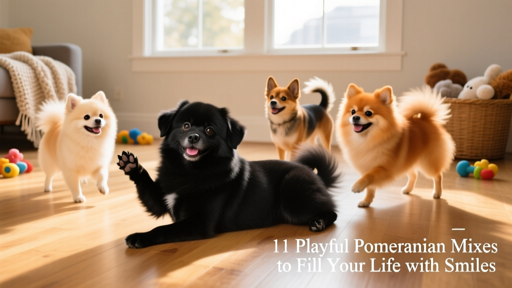 black Pomapoo on the floor