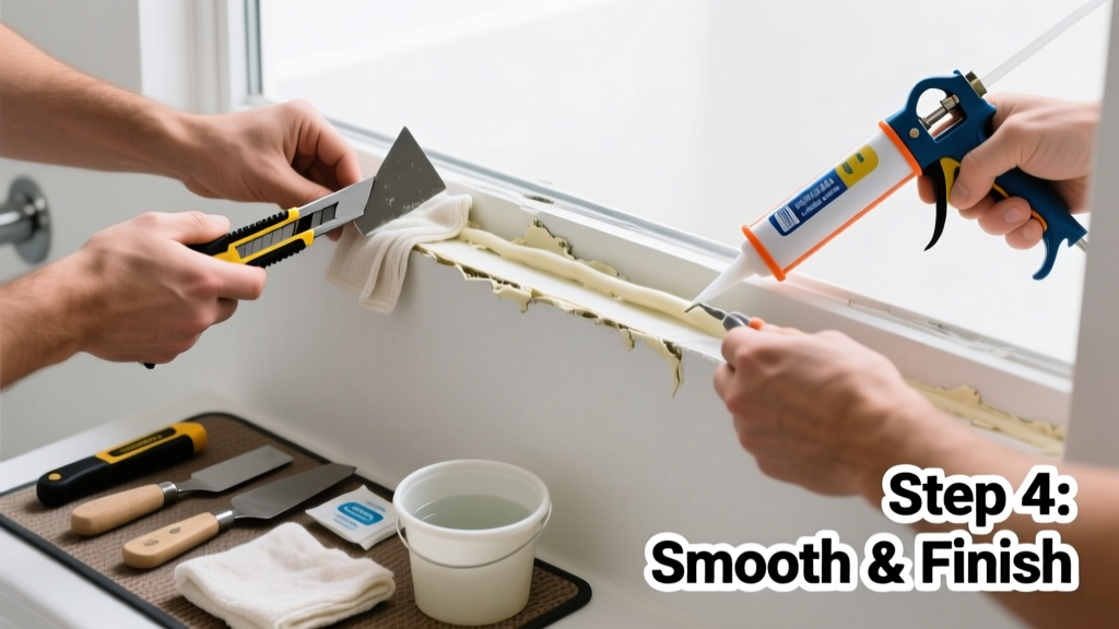 Fix Failed Bathroom Window Caulk: Step-by-Step Repair