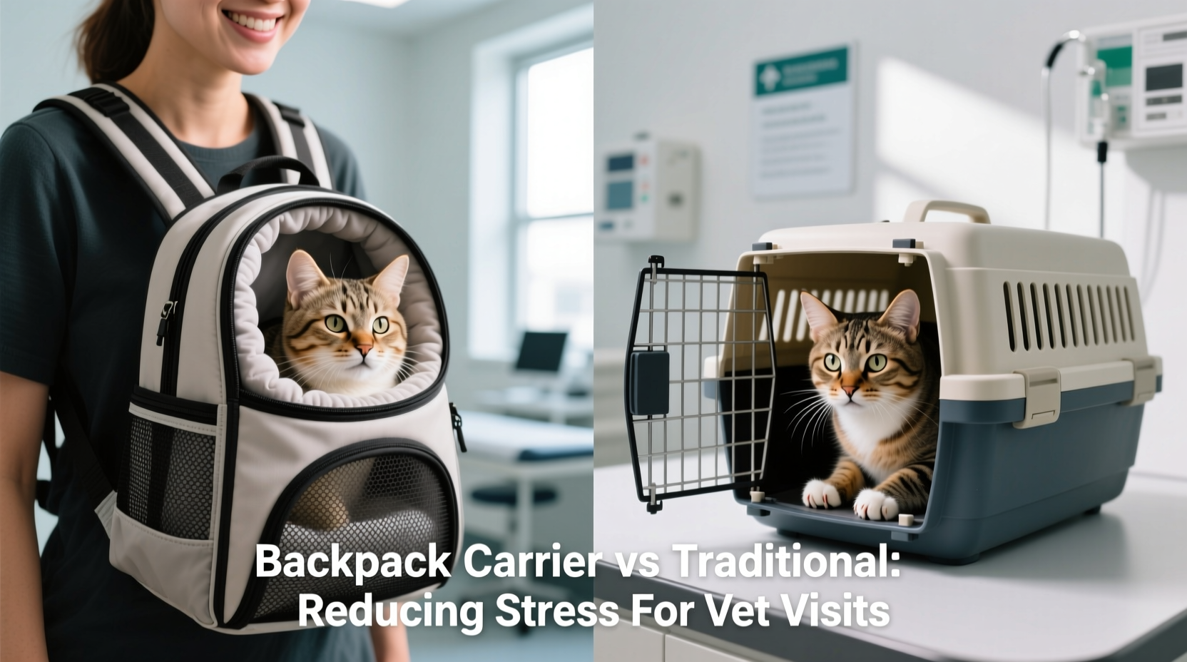 cat backpack carrier vs traditional carrier which reduces stress on vet visits