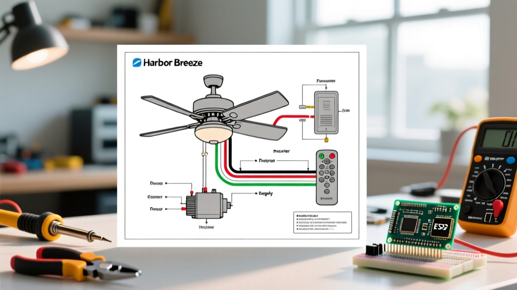 Wiring Diagram for Harbor Breeze Ceiling Fan & Receiver Setup