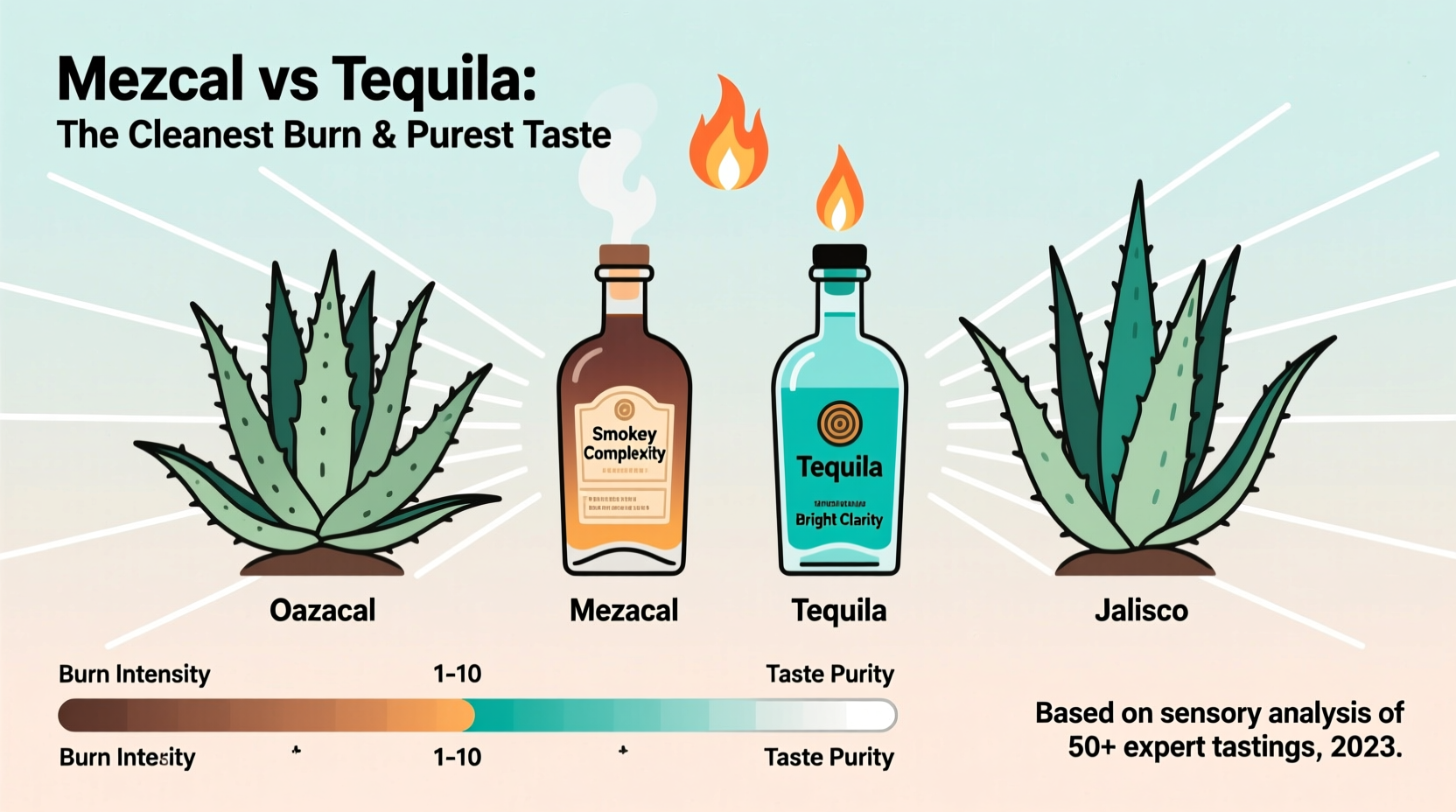 mezcal vs tequila which agave spirit has cleaner burn and taste