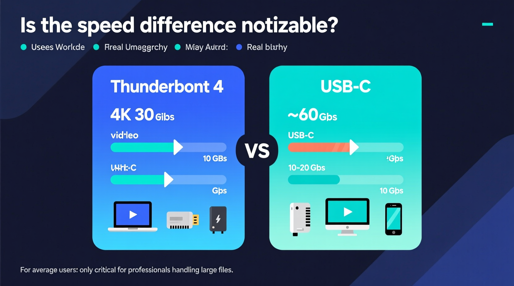 thunderbolt 4 vs usb c is the speed difference noticeable for average users