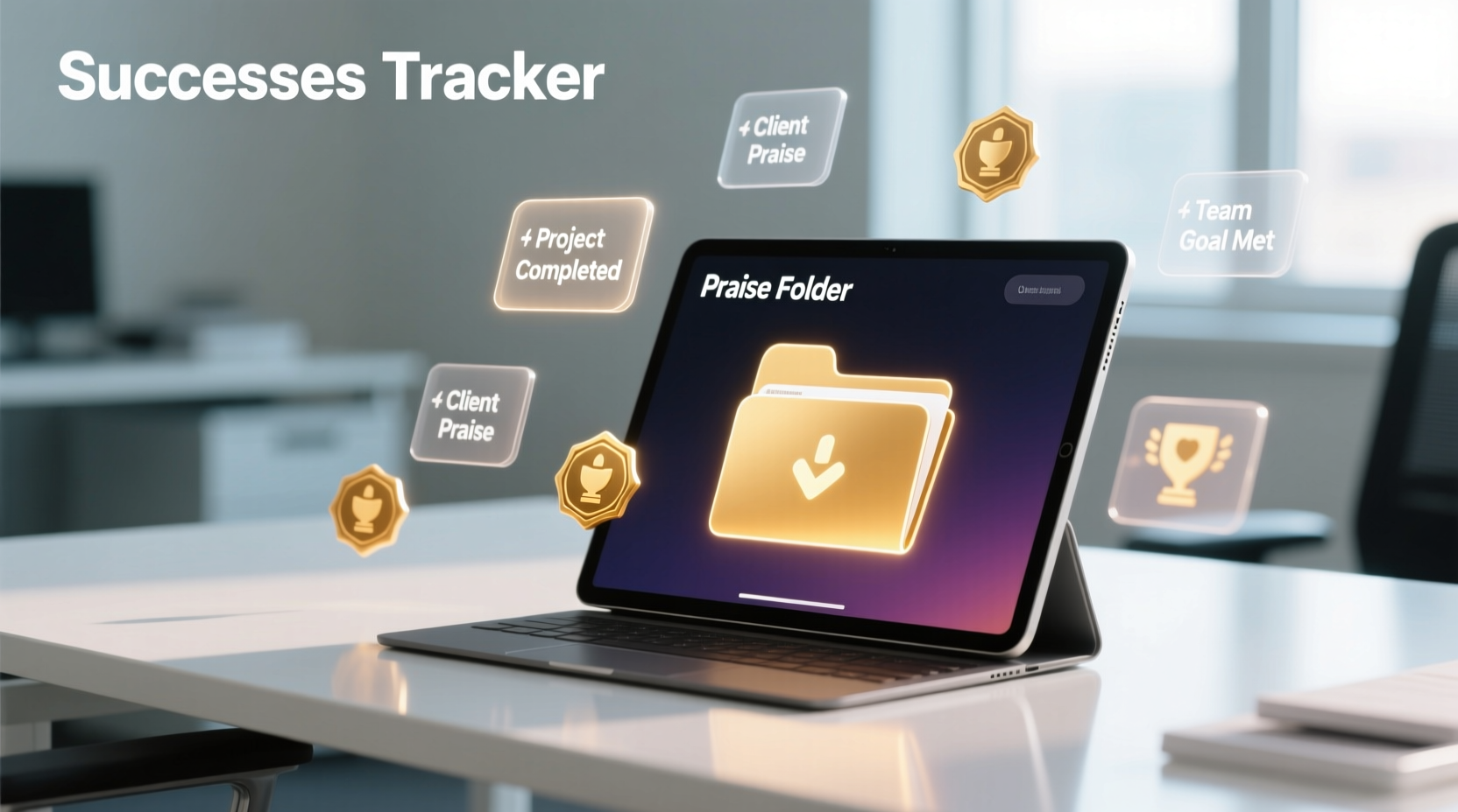 set up a praise folder to track successes for performan