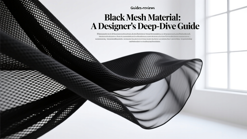 Black Mesh Material: A Designer’s Deep-Dive Guide