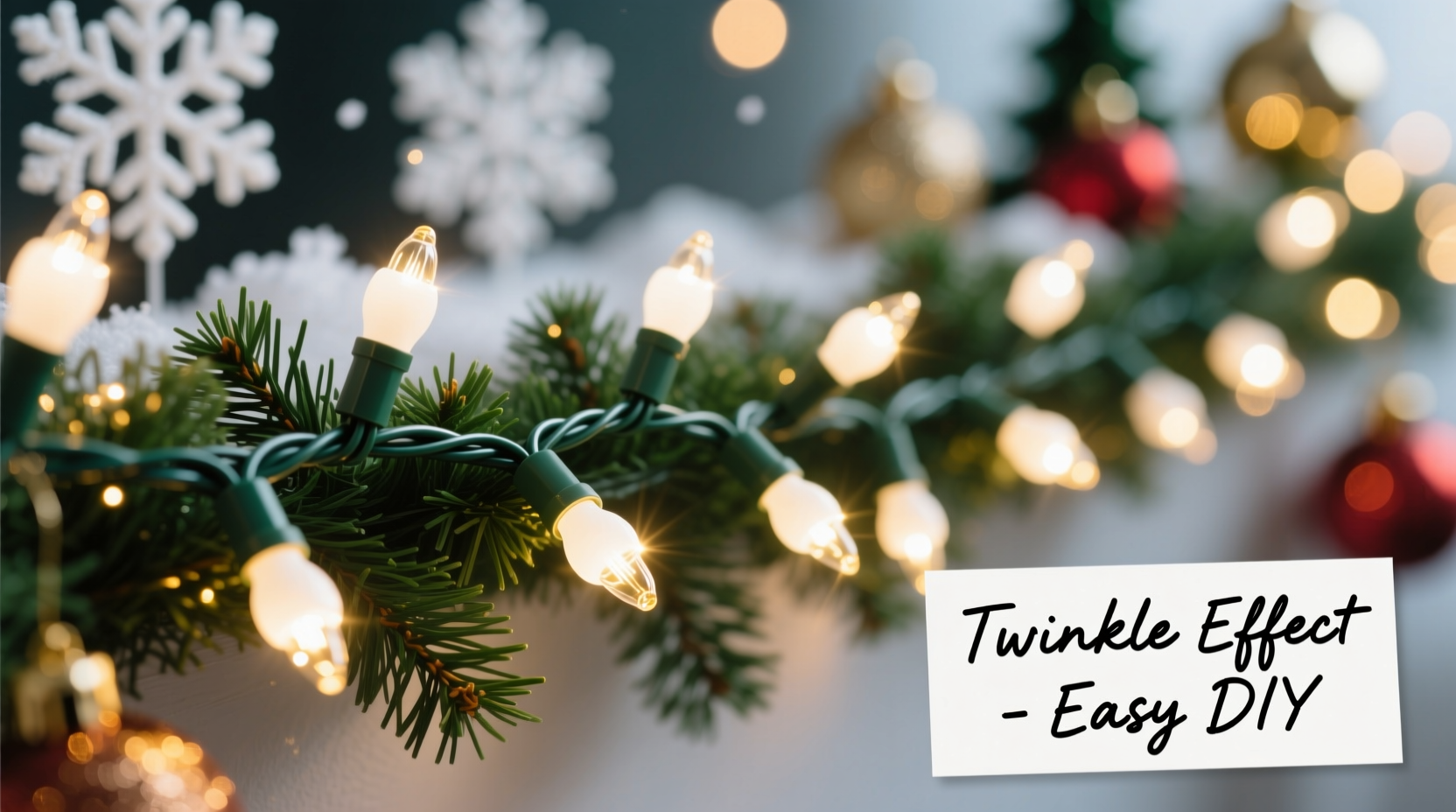 how to add twinkle effect to static christmas lights easily