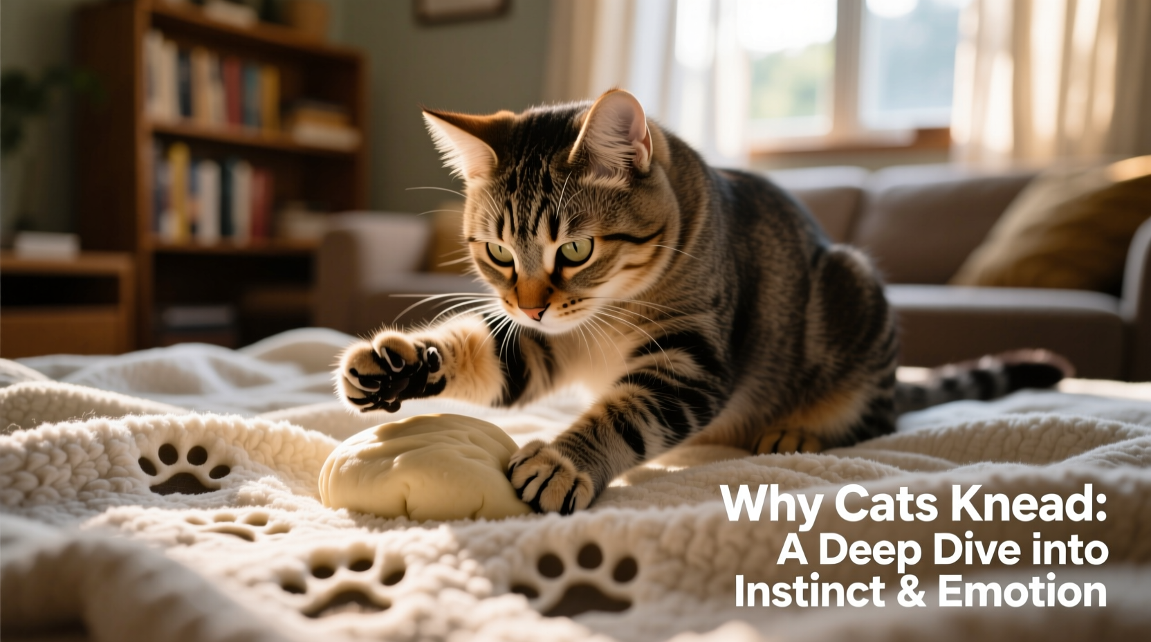 why does my cat knead blankets like dough and what it really means