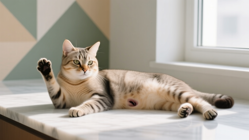When cats behavior for digestion