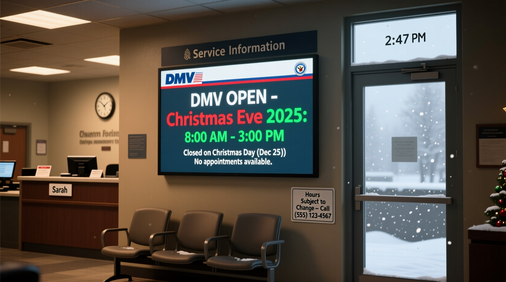 is the dmv open christmas eve