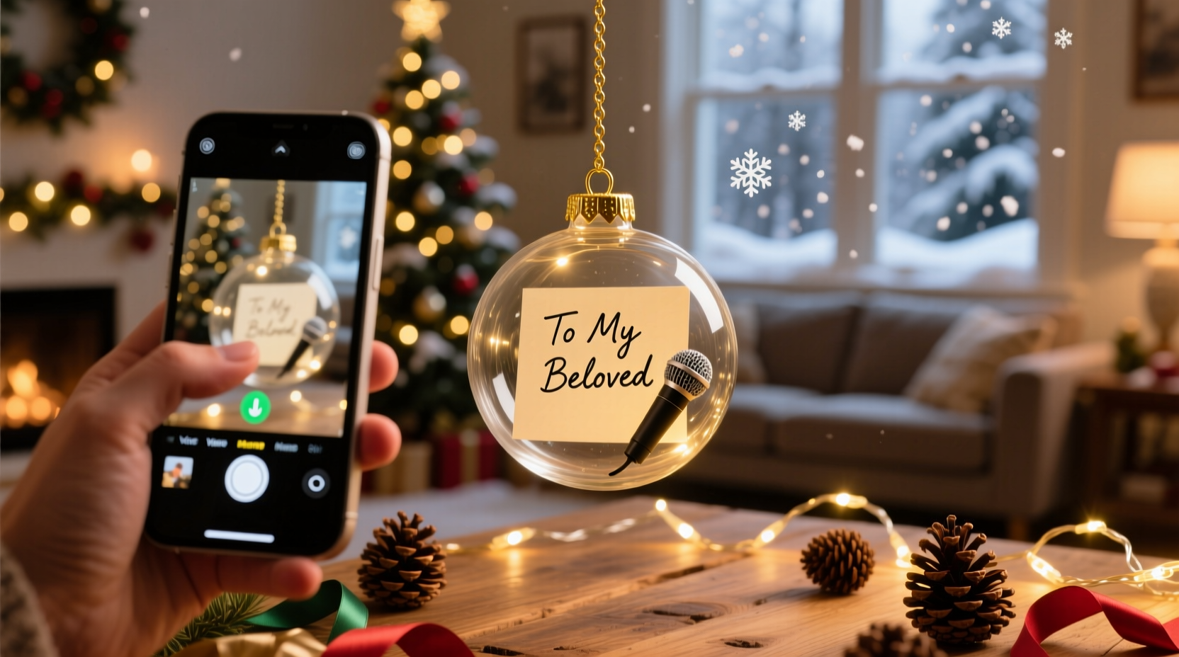 how to use voice memos to record personalized christmas messages inside ornament boxes