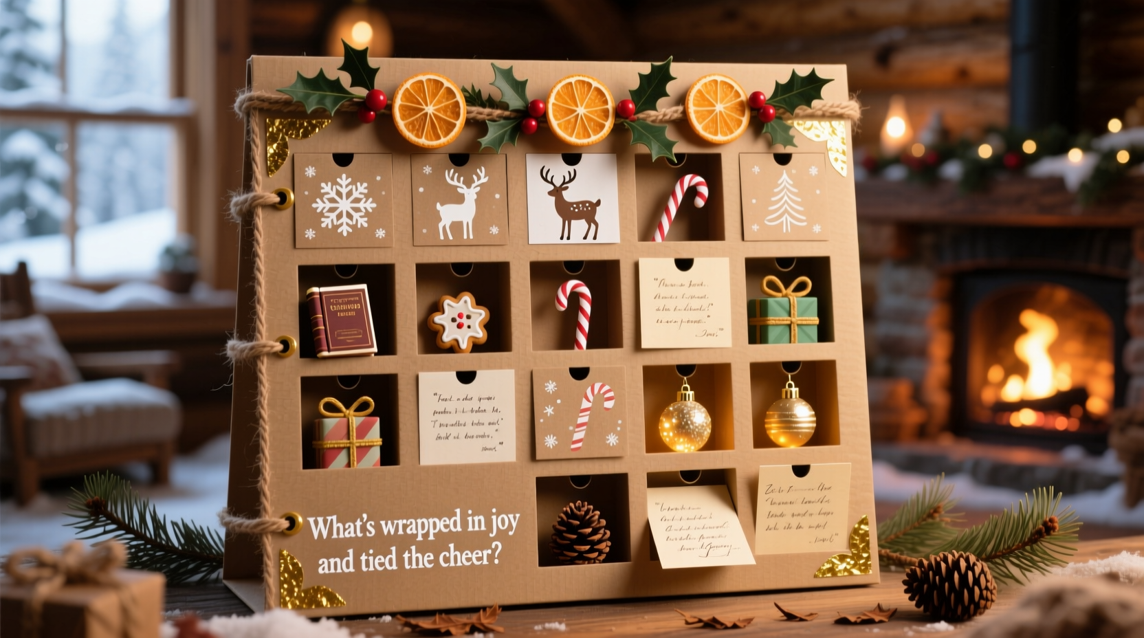 how to make a christmas countdown calendar with hidden notes and tiny gifts