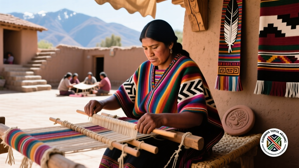 Quechua Poncho Weaving Backstrap Loom Techniques Peru