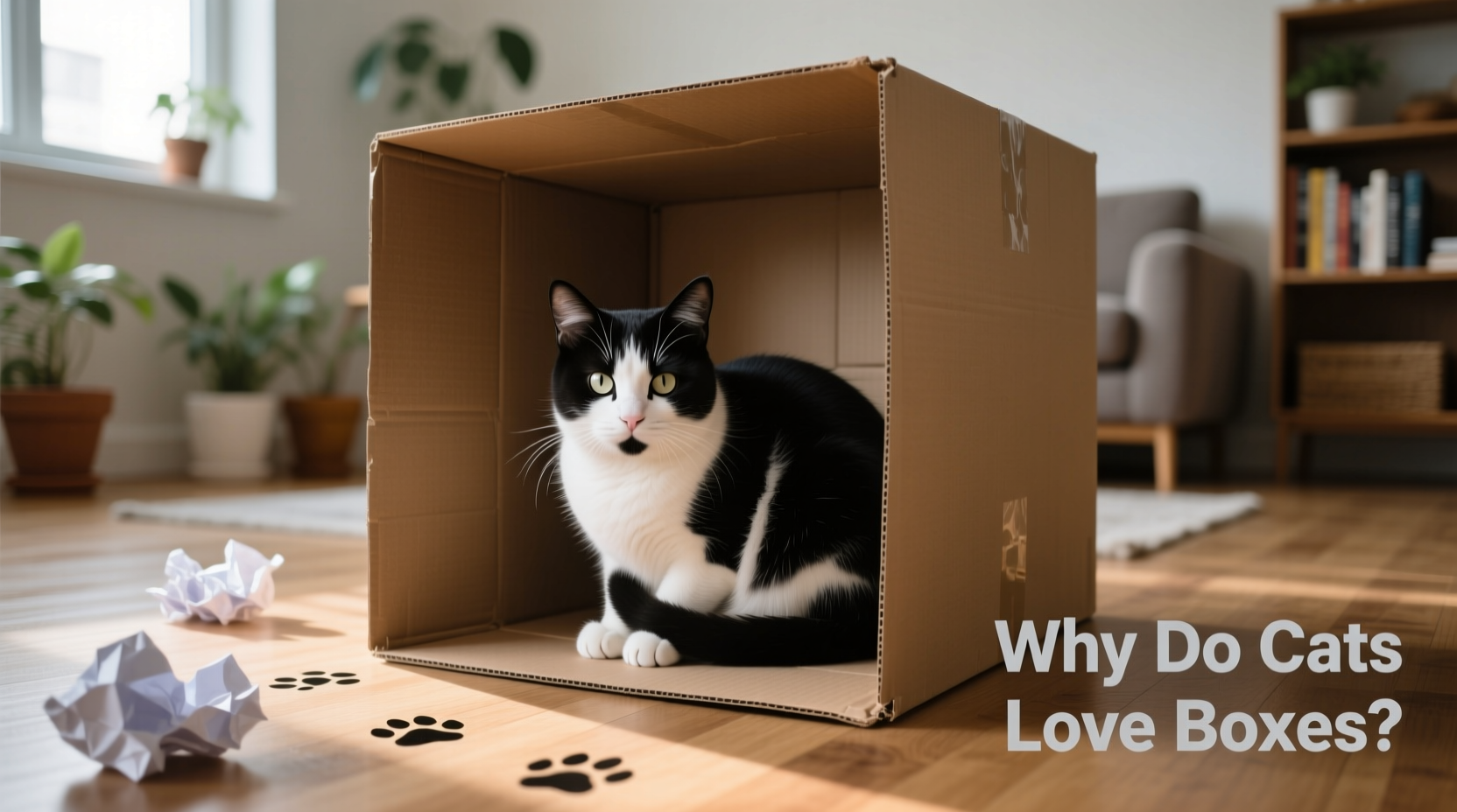why does my cat sit in boxes larger than itself and is it a sign of anxiety