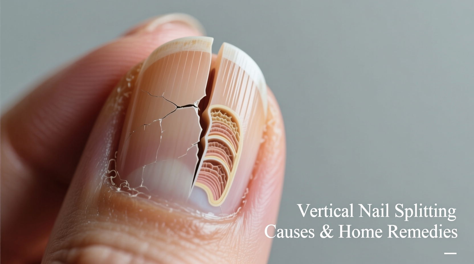 why do my nails split vertically and what can i do at home