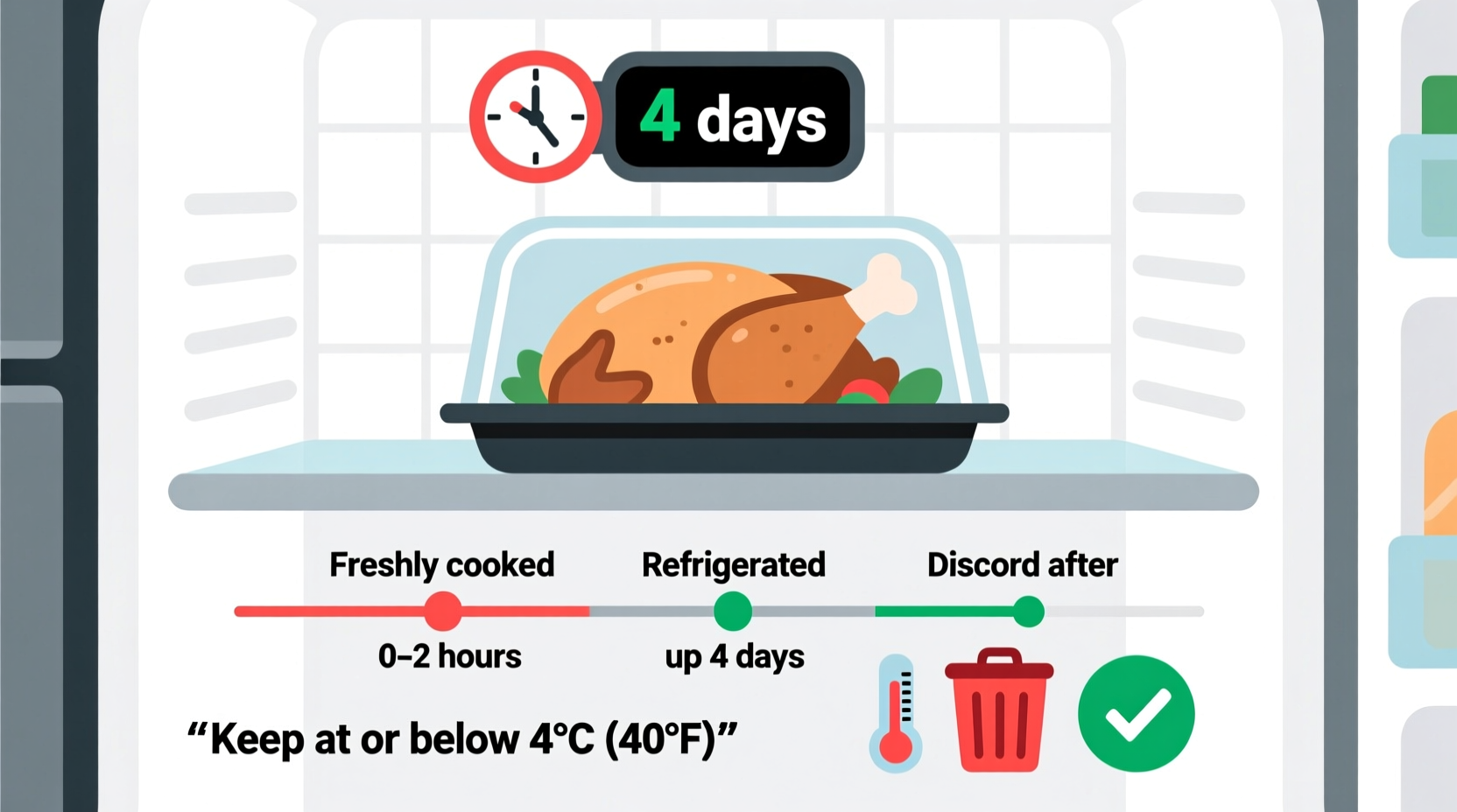 how long can cooked chicken be refrigerated