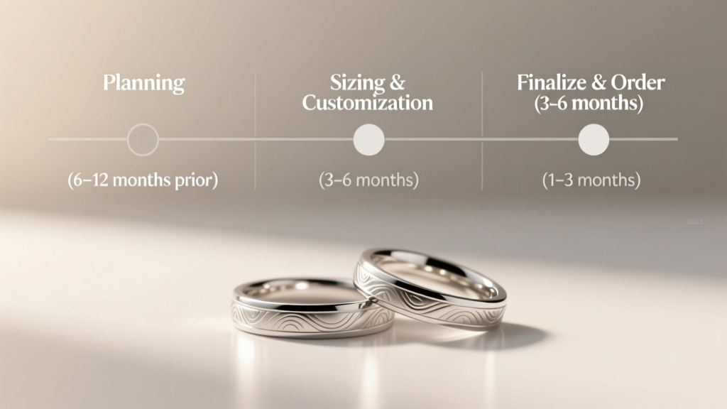 Wedding Rings Timeline: Order, Size & Finalize (2026)