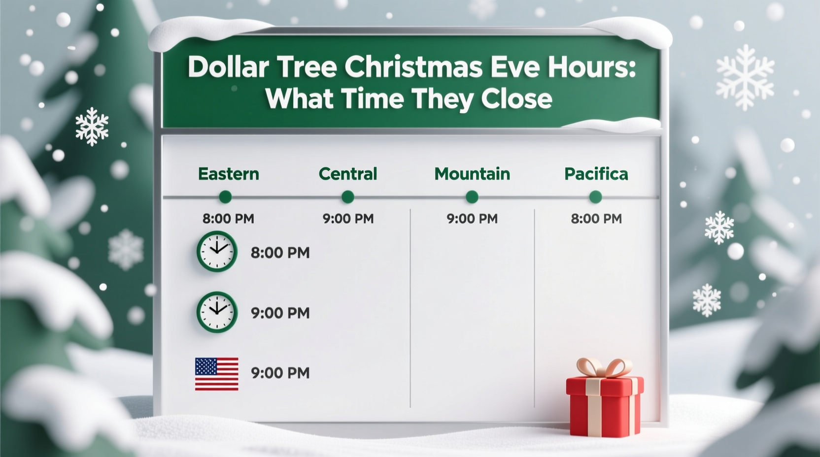 what time does dollar tree close on christmas eve