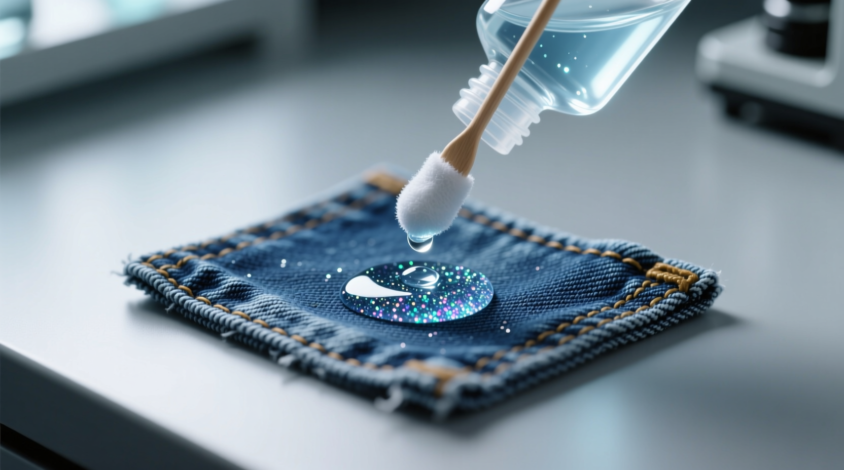 glitter glue removal from denim jackets