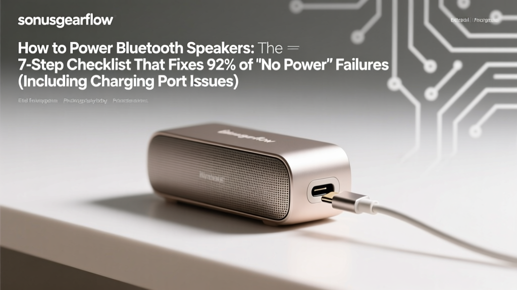 Bluetooth Speaker Power Fixes: 7-Step Checklist (2026)