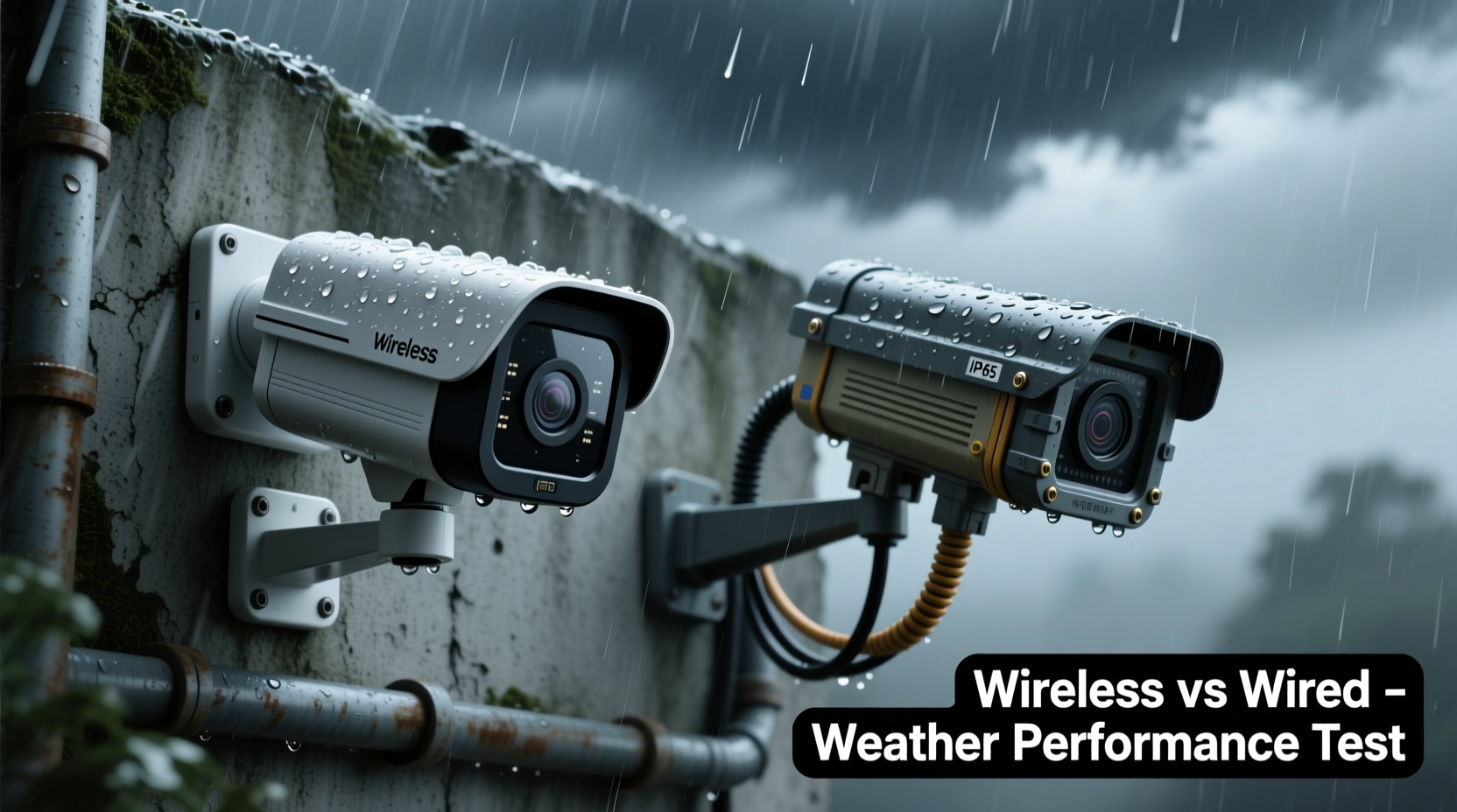 wireless security camera vs wired which performs better in bad weather
