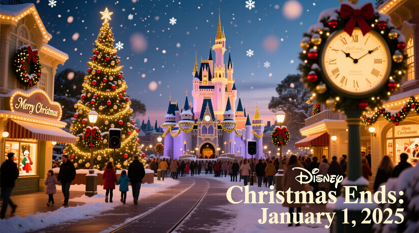 when does christmas end at disney