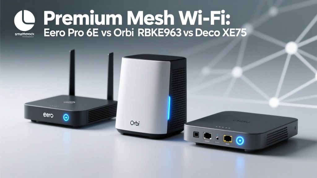 Premium Mesh Wi-Fi: Eero Pro 6E vs Orbi RBKE963 vs Deco XE75