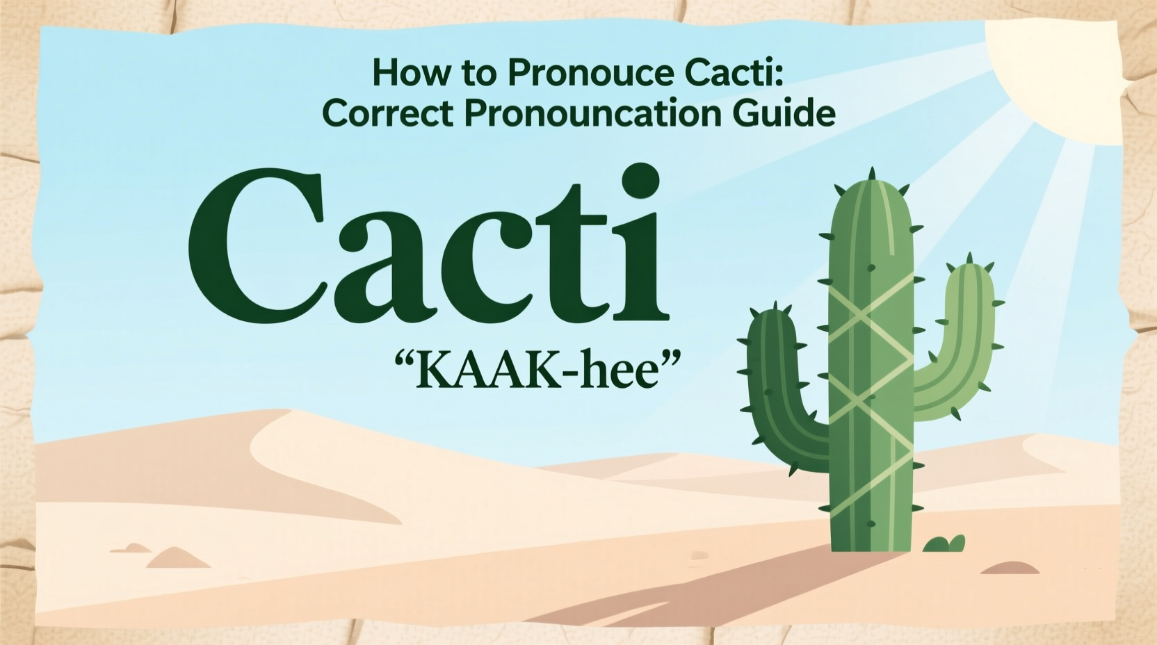 Cacti Pronunciation: 5 Common Mistakes | TheHomeSprouts