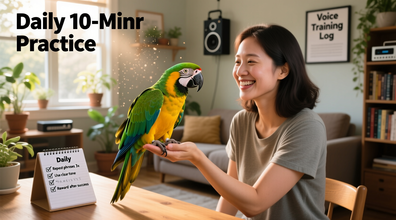 how to train your parrot to talk clearly with consistent daily practice