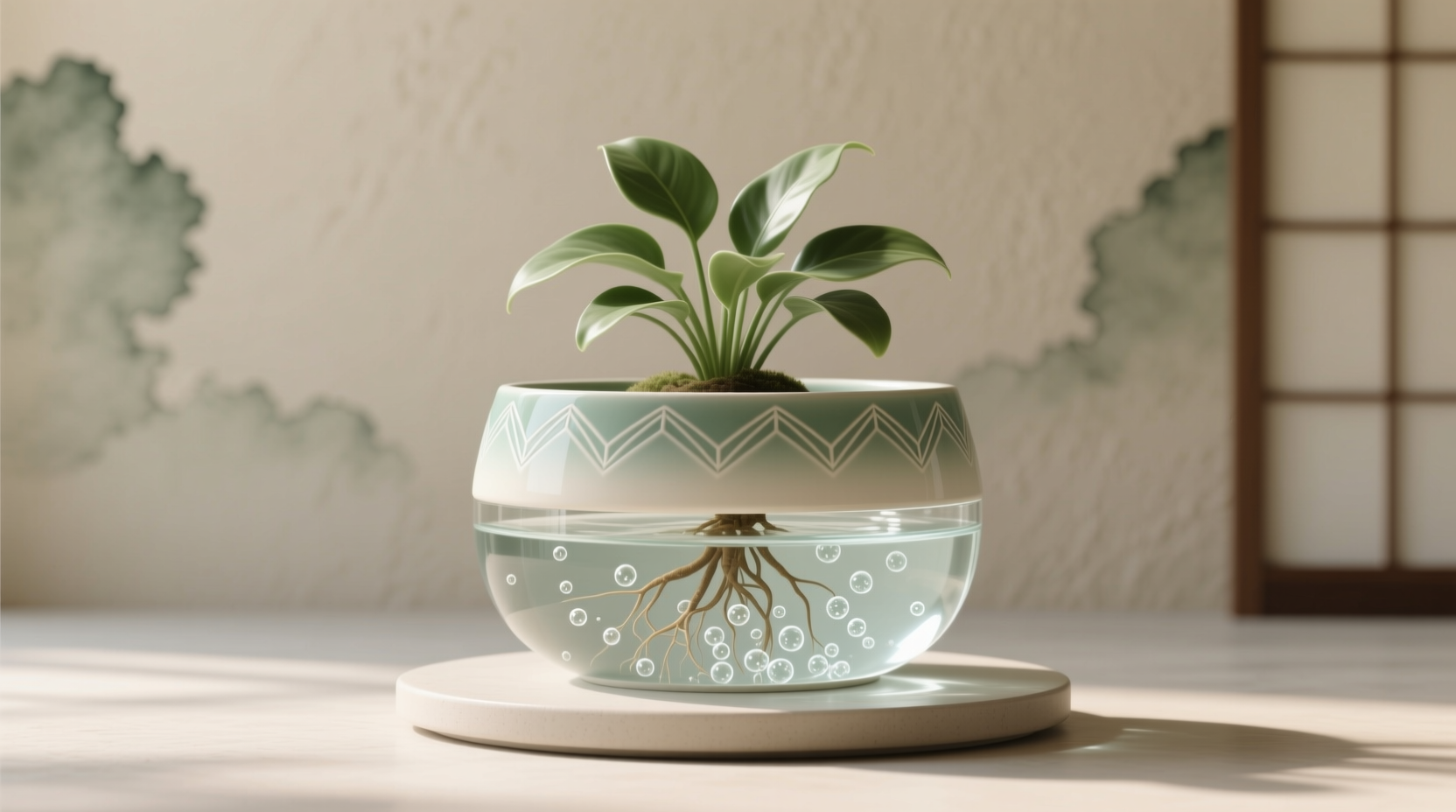 how water houseplants base