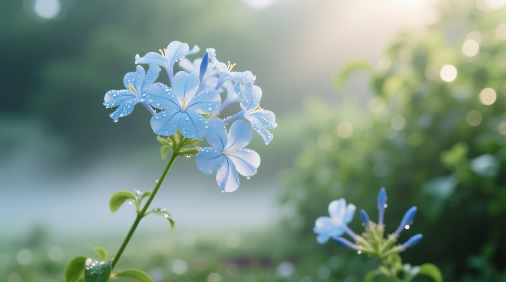 light blue color flowers