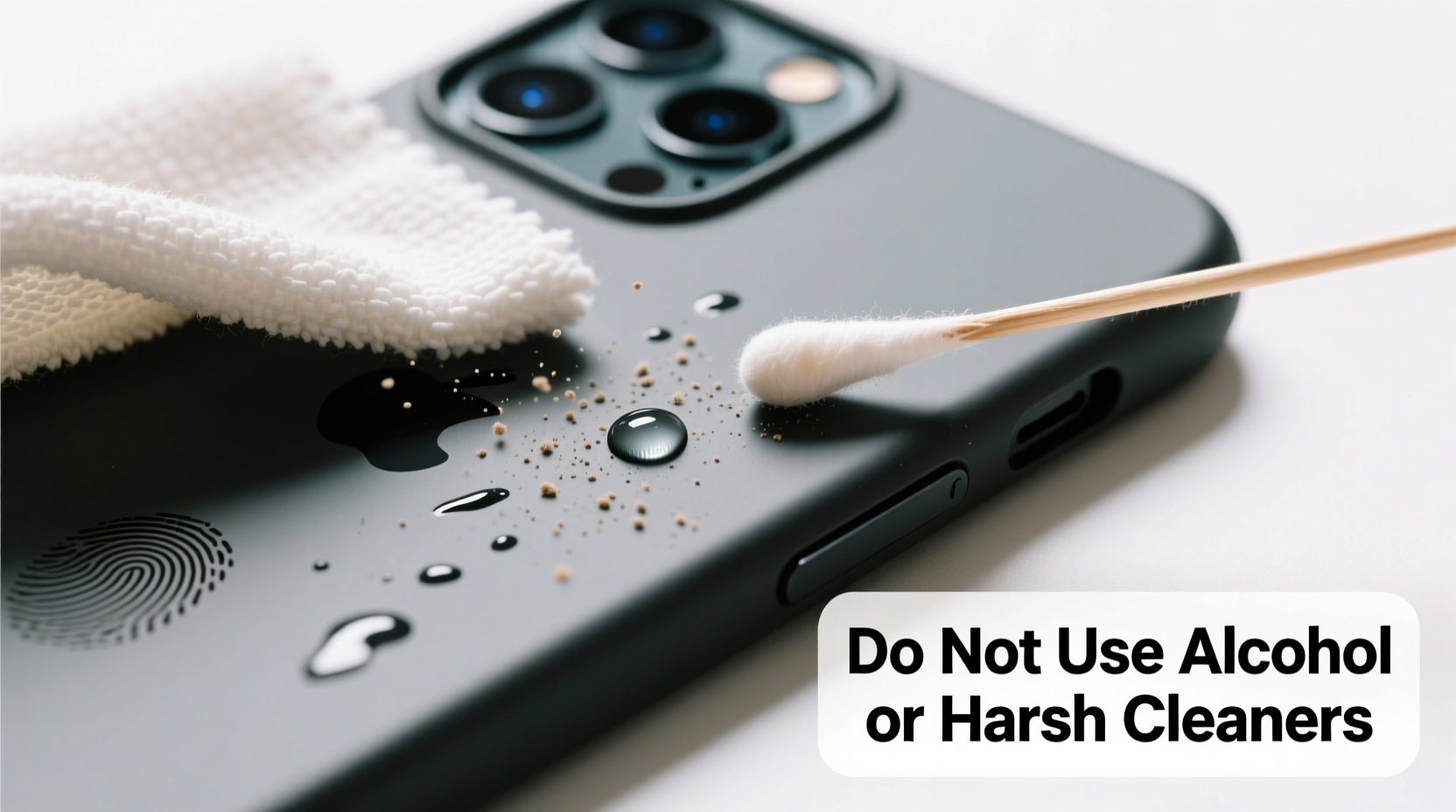 how to clean smudges off matte phone cases without ruining the texture