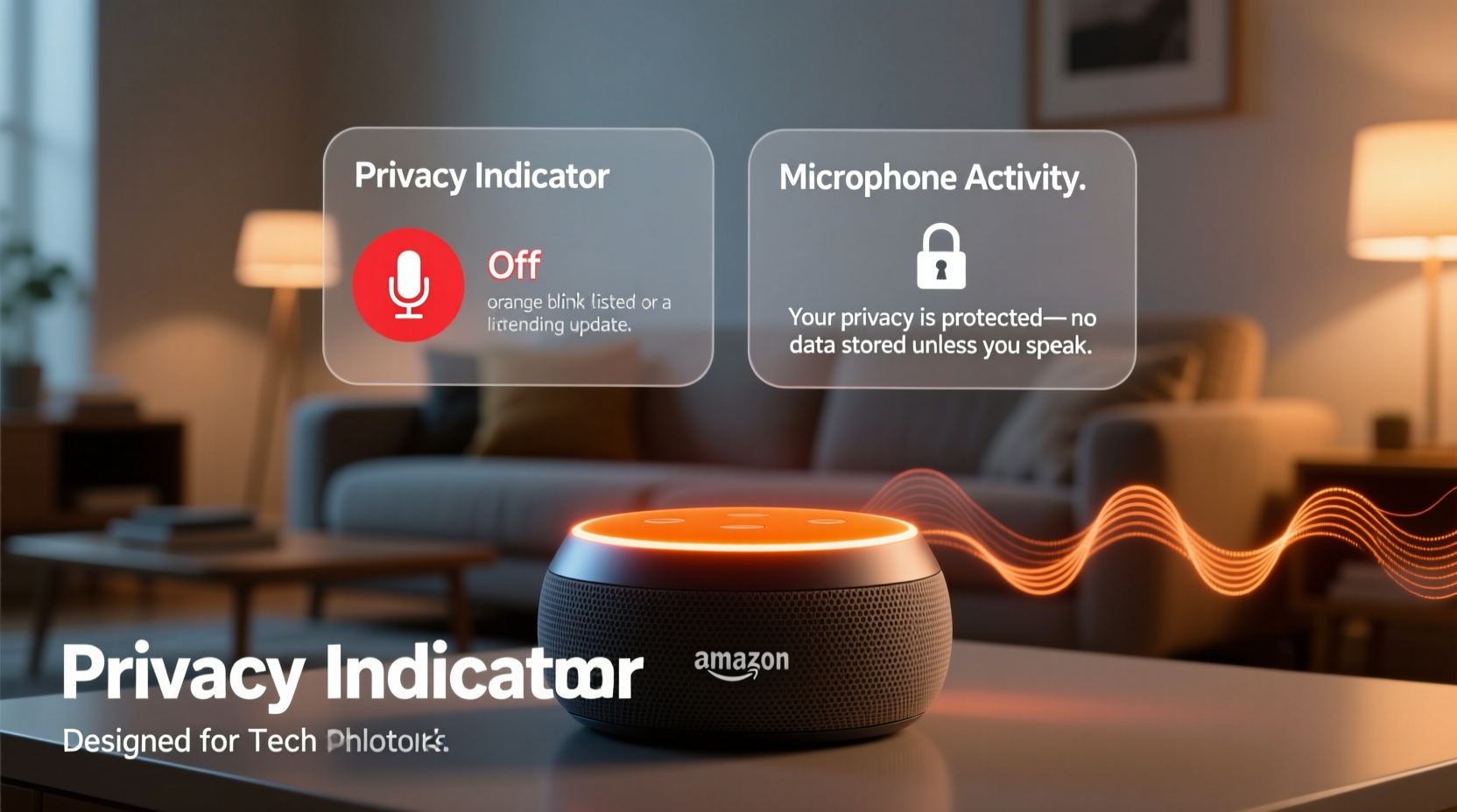 why is my alexa blinking orange and what does it mean for privacy
