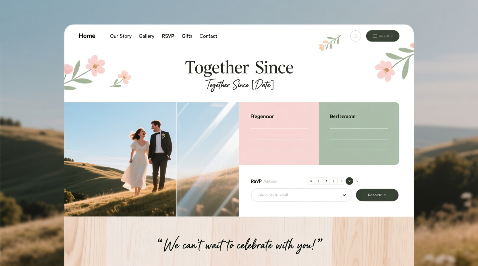 how to design wedding website