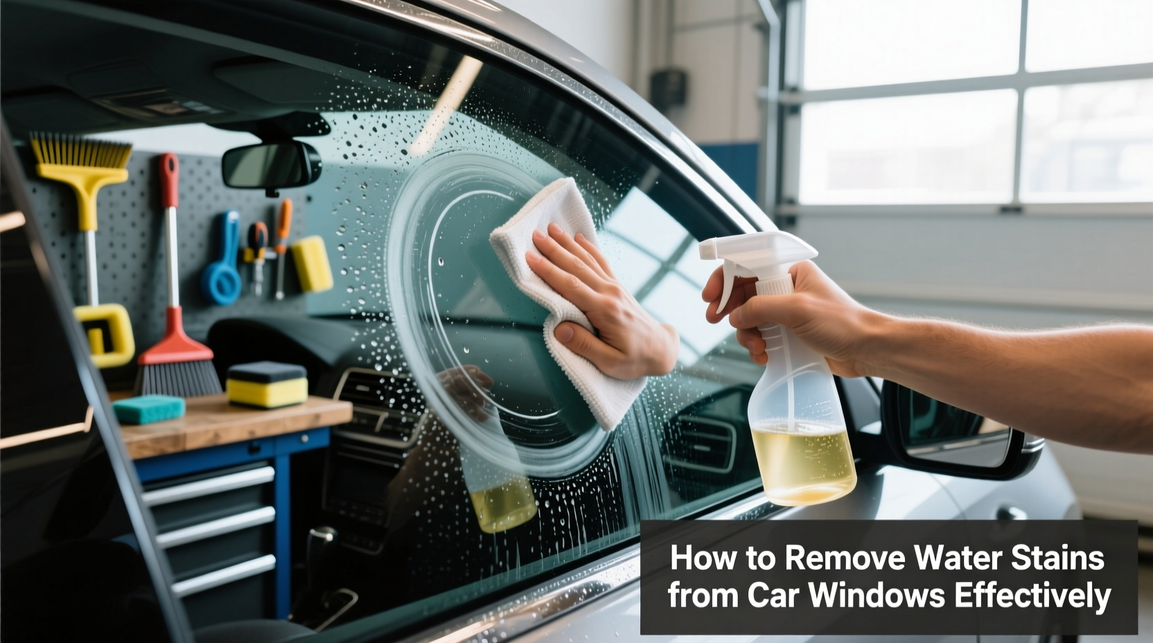 how to remove water stains from car windows